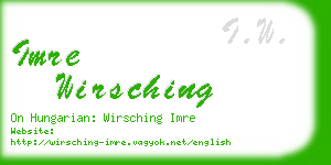 imre wirsching business card